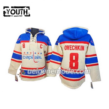 Kinder Eishockey Washington Capitals Alex Ovechkin 8 Cream Sawyer Hooded Sweatshirt